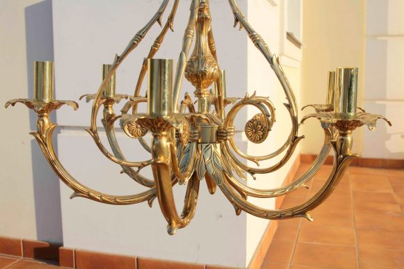 Красивая винтажная люстра из Италии. Европа. Середина 20 века