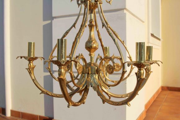 Красивая винтажная люстра из Италии. Европа. Середина 20 века