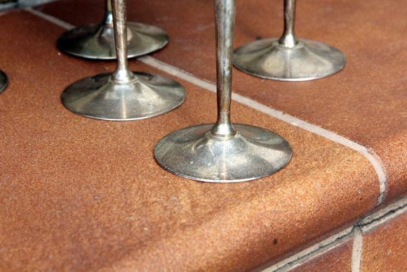 Изящные бокалы для благородных напитков. Металл. Серебрение