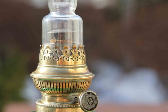 Невероятной красоты керосиновая лампа. Европа. Начало 20 в