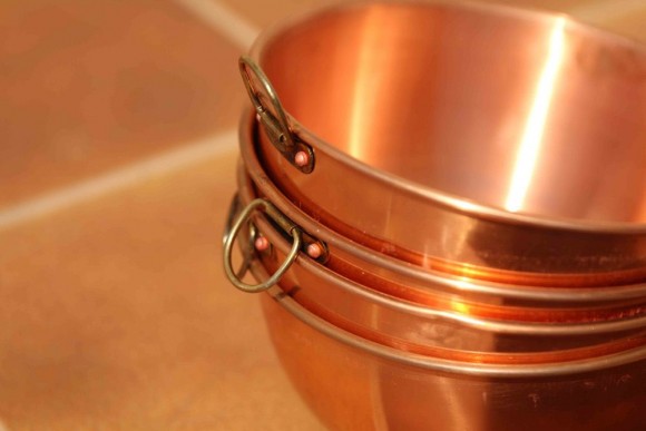 Винтажные, полезные, медные миски. Европа. Начало 20 века