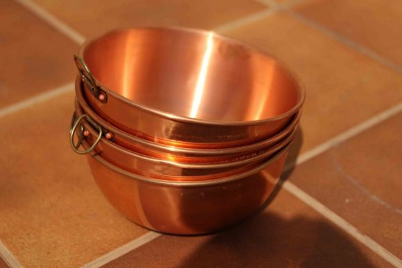 Винтажные, полезные, медные миски. Европа. Начало 20 века