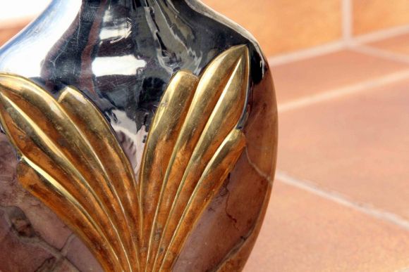 Шикарная ваза в стиле арт деко РЕДКОСТЬ. Латунь, серебрение