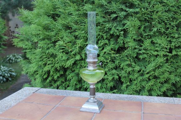 Старинная, редкой красоты керосиновая лампа.  "IDEAL 15. PRIMA I. BERLIN" 