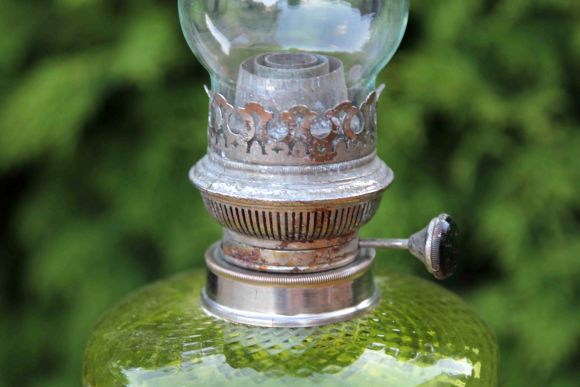 Старинная, редкой красоты керосиновая лампа.  "IDEAL 15. PRIMA I. BERLIN" 