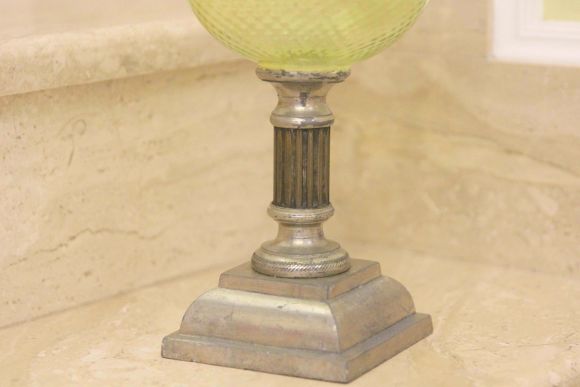 Старинная, редкой красоты керосиновая лампа.  "IDEAL 15. PRIMA I. BERLIN" 