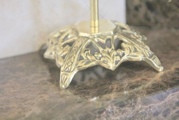 Старинный компактный печной набор из латуни