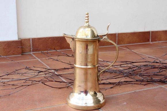 Изящный латунный Кофейник в идеальном состоянии