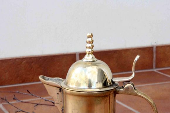 Изящный латунный Кофейник в идеальном состоянии