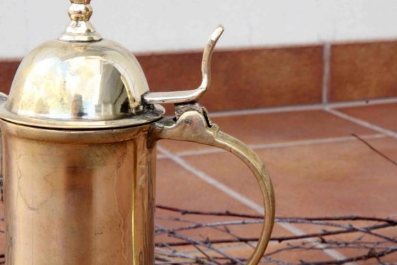 Изящный латунный Кофейник в идеальном состоянии