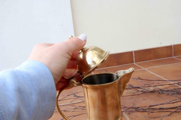 Изящный латунный Кофейник в идеальном состоянии