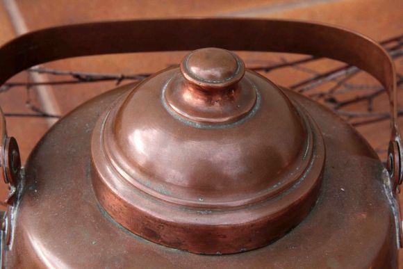 Финский 2х литровый медный чайник в патине