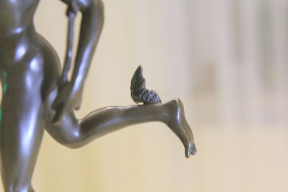 Винтажная медная статуэтка Меркурий