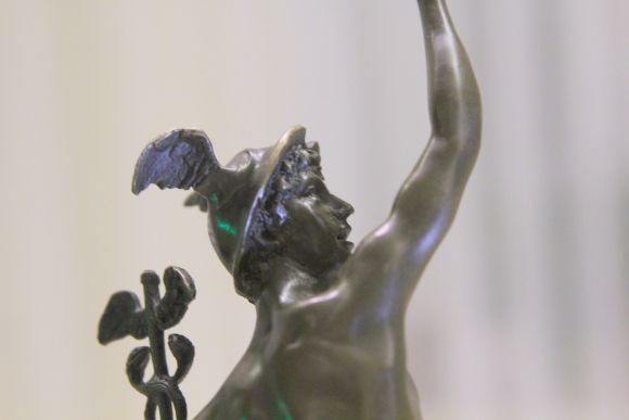 Винтажная медная статуэтка Меркурий