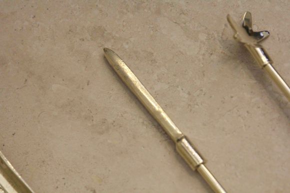 Царский набор для камина из латуни