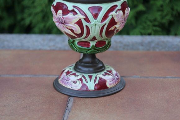 Очень редкая, старинная керосиновая лампа. Франция. Начало 20 века.