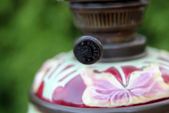 Очень редкая, старинная керосиновая лампа. Франция. Начало 20 века.