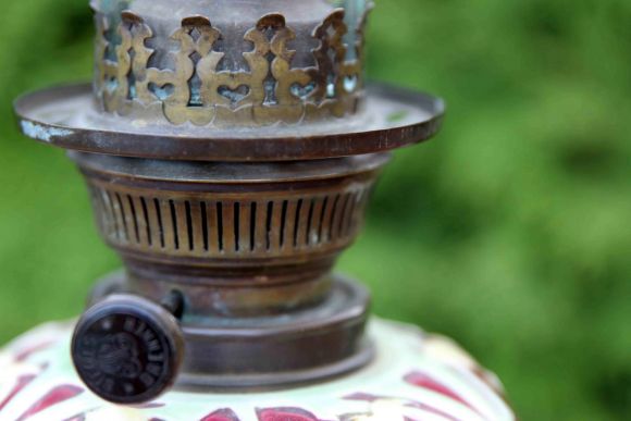 Очень редкая, старинная керосиновая лампа. Франция. Начало 20 века.