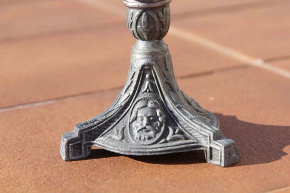 Яркая эффектная керосиновая лампа. Европа. Начало 20 века