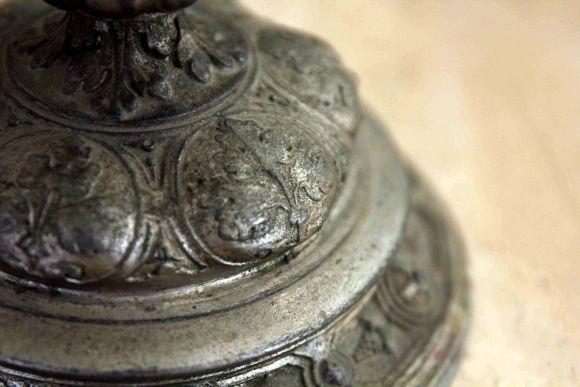 Старинная каминная ваза из латуни. Европа.Конец 19 века