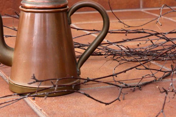 Бельгийский медный кофейник в патине