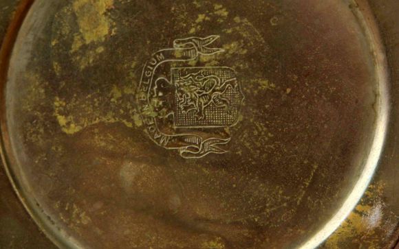 Бельгийский медный кофейник в патине