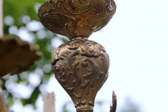 Бронзовая старинная люстра