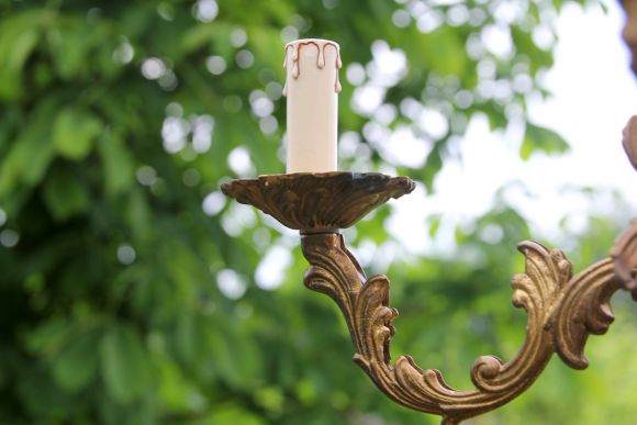 Бронзовая старинная люстра