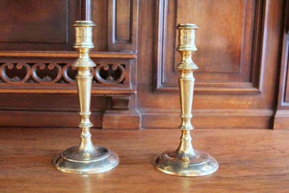 Крупные подсвечники из массива латуни
