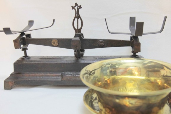 Антикварные, очень редкие старинные кухонные весы FORCE начало 20 век