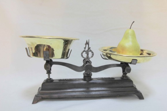Антикварные, очень редкие старинные кухонные весы FORCE начало 20 век
