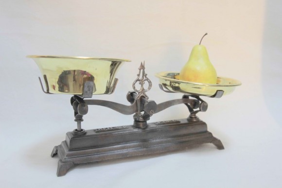 Антикварные, очень редкие старинные кухонные весы FORCE начало 20 век