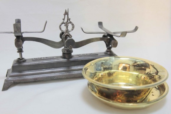 Антикварные, очень редкие старинные кухонные весы FORCE начало 20 век