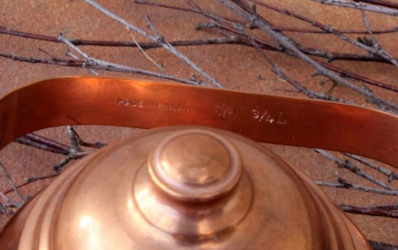 Медный чайник фирмы OPA. Финляндия. 3/4 L