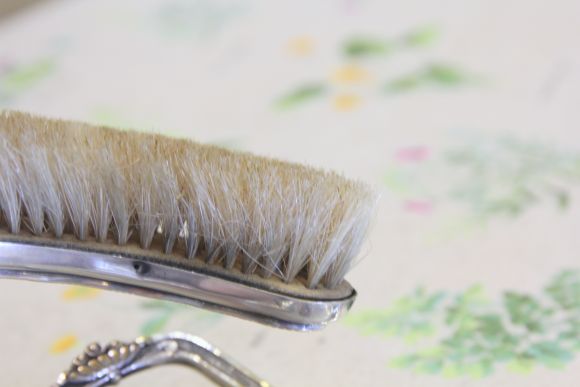 Антикварный набор для  уборки крошек со стола