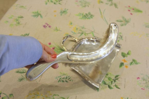 Антикварный набор для  уборки крошек со стола