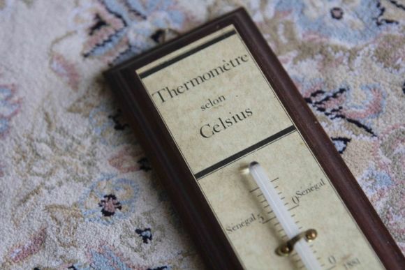 Антикварный,настенный термометр с ракушкой. Франция. Начало 20 века