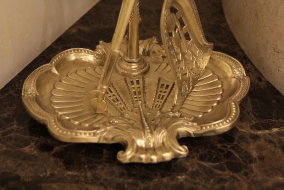 Большой латунный каминный набор