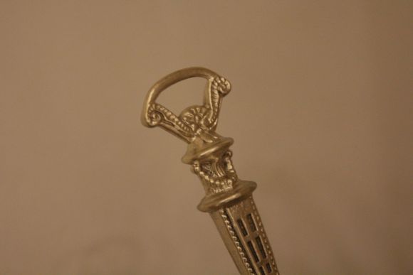 Большой латунный каминный набор