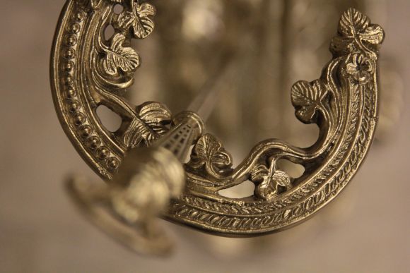 Большой латунный каминный набор