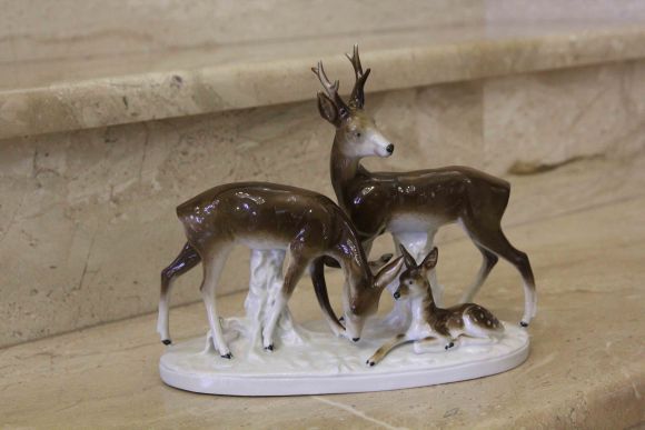 Антикварная статуэтка Олени. Германия. 1950 г