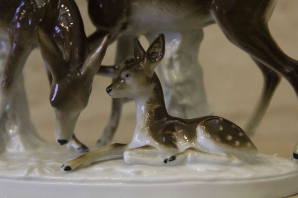 Антикварная статуэтка Олени. Германия. 1950 г