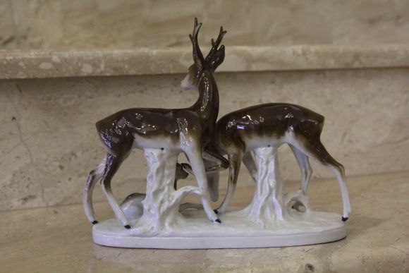 Антикварная статуэтка Олени. Германия. 1950 г