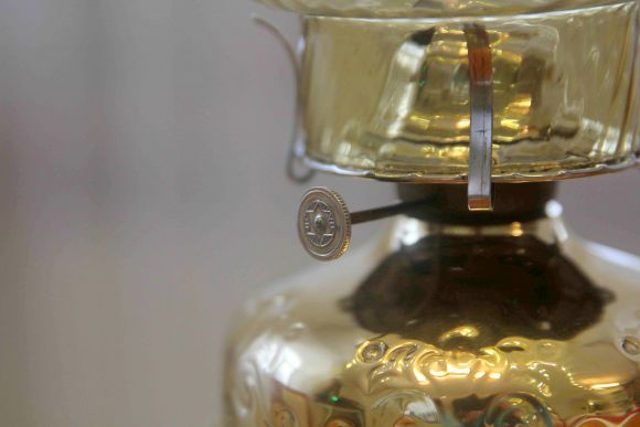 Роскошная антикварная керосиновая лампа. Европа. Начало 20 века