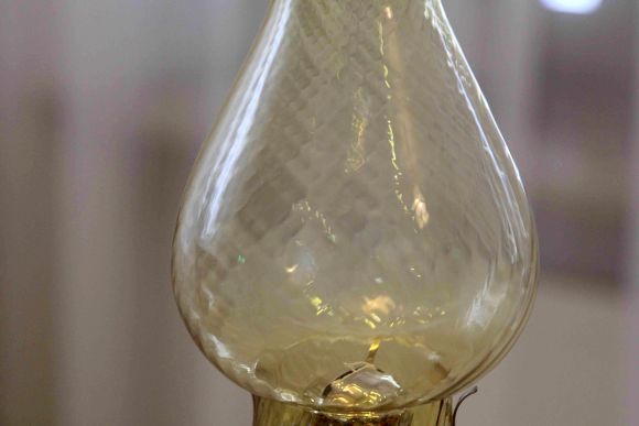 Роскошная антикварная керосиновая лампа. Европа. Начало 20 века