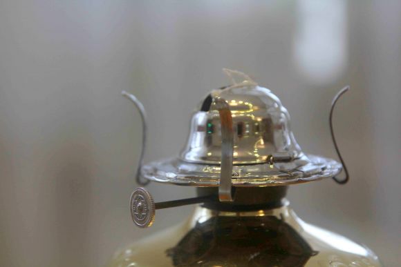 Роскошная антикварная керосиновая лампа. Европа. Начало 20 века