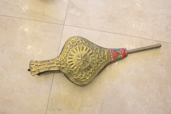 Древняя воздуходувка меха для камина. Европа. Конец 19 века