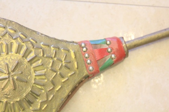 Древняя воздуходувка меха для камина. Европа. Конец 19 века