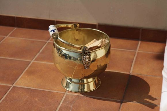 Ведро для щепок - зольник. Полированный. Идеальное состояние