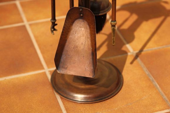 Каминный медный набор в патине